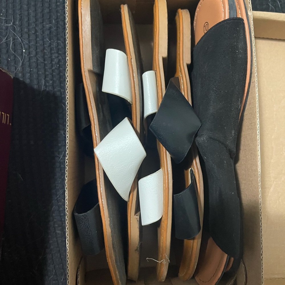 Box of sandals